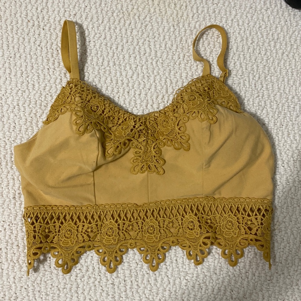 Yellow crop top